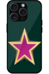 Decorative Gold Border Star Design Metal TPU Printed Case