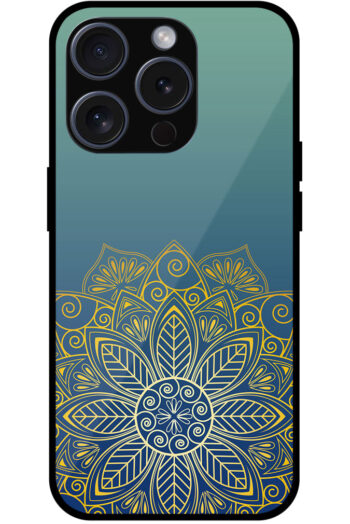 Imperial Gold Flower Design Metal TPU Printed Case