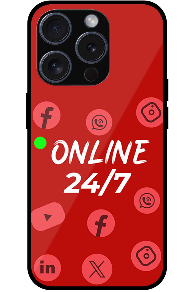 Social Media Logos Vector Illustration Metal TPU Printed Case