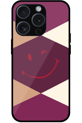 Vector Wink Emoji Illustration Metal TPU Printed Case