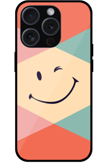 Vector Wink Emoji Illustration Metal TPU Printed Case
