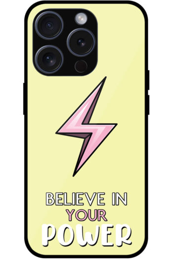 Believe in Your Power Textart Metal TPU Printed Case