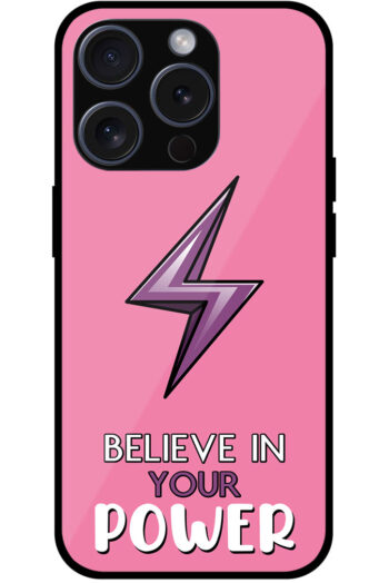 Believe in Your Power Textart Metal TPU Printed Case