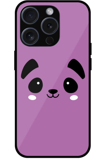 Cute Panda Face Artwork Metal TPU Printed Case
