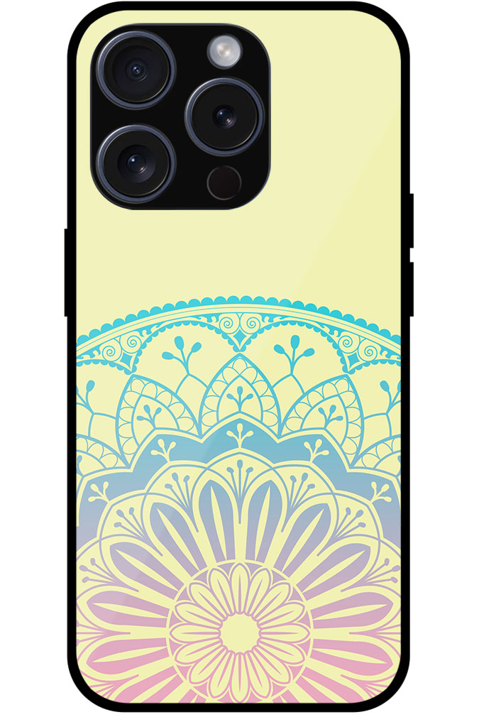 Round Mandala Gradient Drawing Metal TPU Printed Case