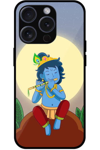 Balkrishna Playing Flute Vector Illustration Metal TPU Printed Case