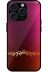 Gold Brown Leaves Vector Design Metal TPU Printed Case