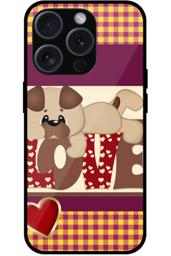 Puppy Love Clipart Metal TPU Printed Case