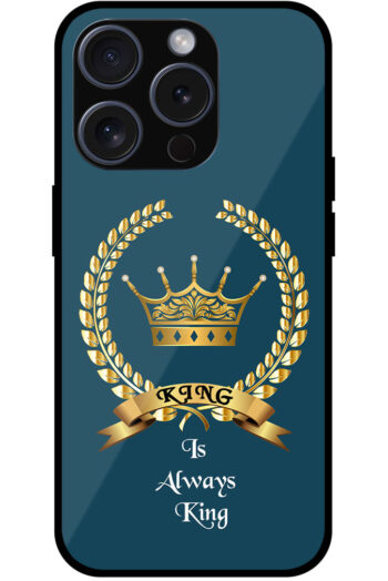 King Gold Crown Design Metal TPU Printed Case