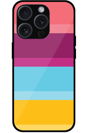 Vibrant Stripe Pattern Metal TPU Printed Case