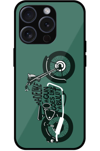 Cool Vintage Bike Vector Design Metal TPU Printed Case