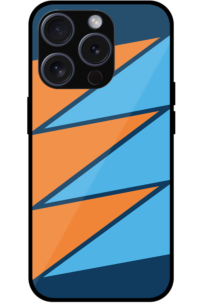 Zigzag Line Pattern Metal TPU Printed Case