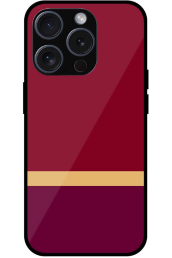 Sober Gold Strip Design Metal TPU Printed Case