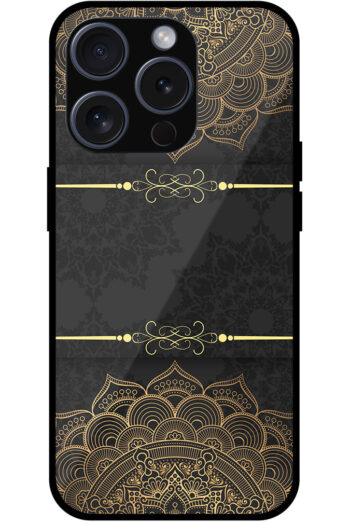 Decorative Semicircle Mandala Art Metal TPU Printed Case