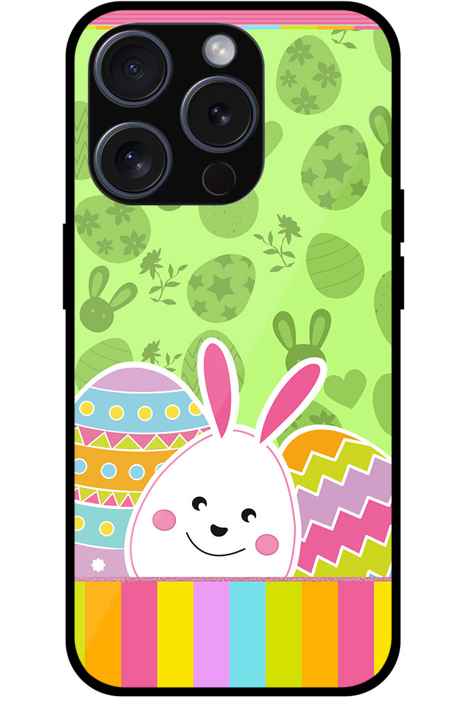 Multicolor Sweet Bunny Design Metal TPU Printed Case