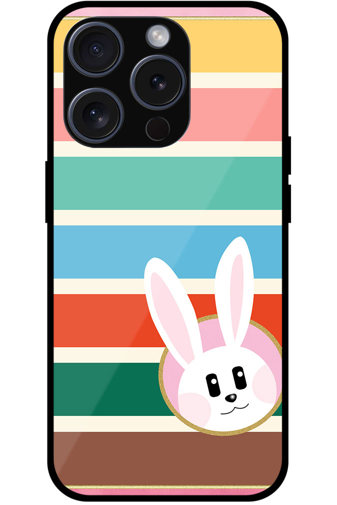 Pretty Bunny Multistripe Pattern Metal TPU Printed Case