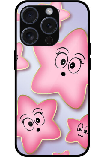 Vector Star Emoji Pattern Metal TPU Printed Case