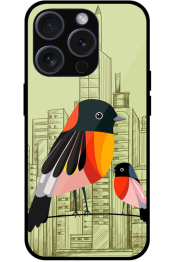 Flame Robins Bird Vector Artwork Metal TPU Printed Case