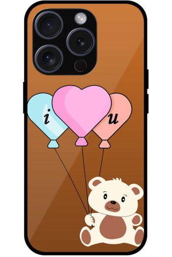 Teddy Bear Heart Ballon Clipart Metal TPU Printed Case
