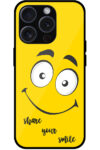 Happy Smiling Face Clipart Metal TPU Printed Case