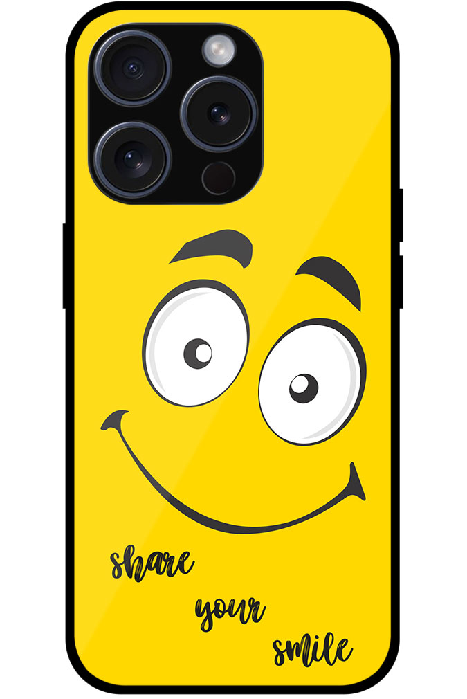 Happy Smiling Face Clipart Metal TPU Printed Case
