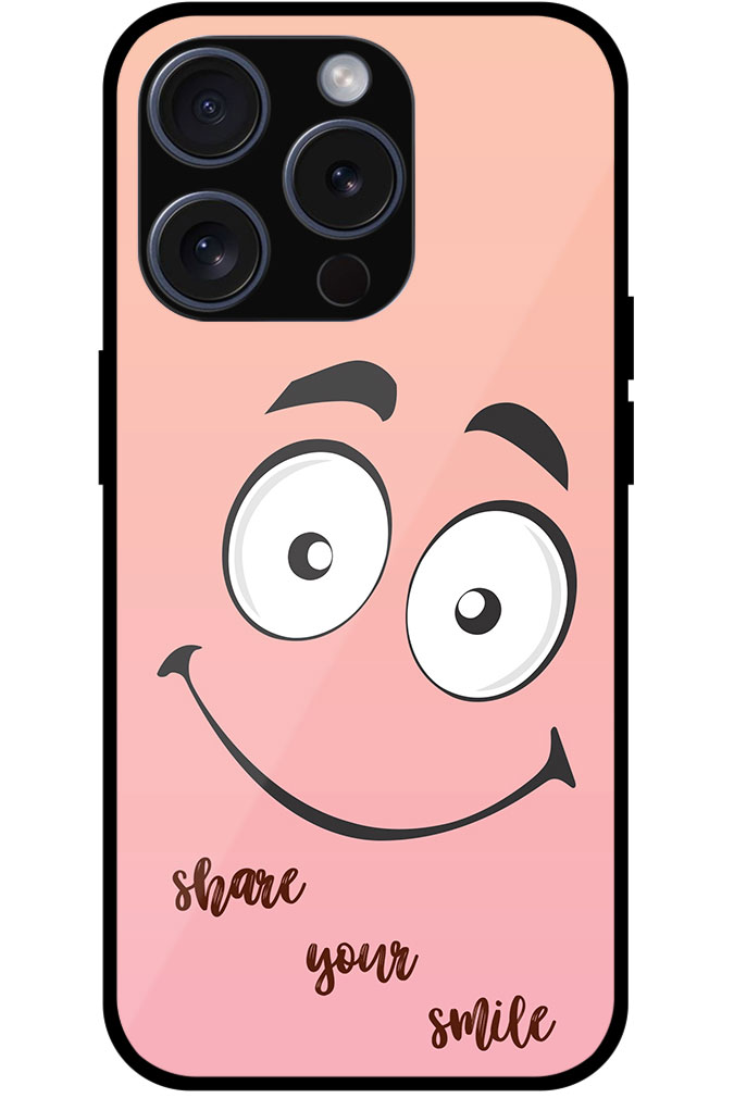Happy Smiling Face Clipart Metal TPU Printed Case