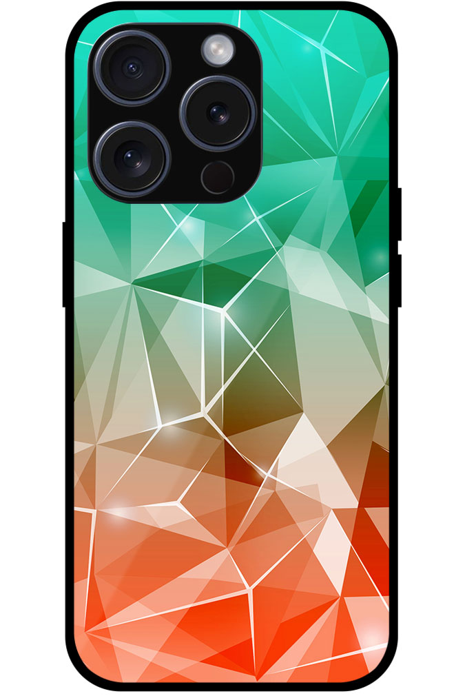 Flawless Colorful Crystal Design Metal TPU Printed Case