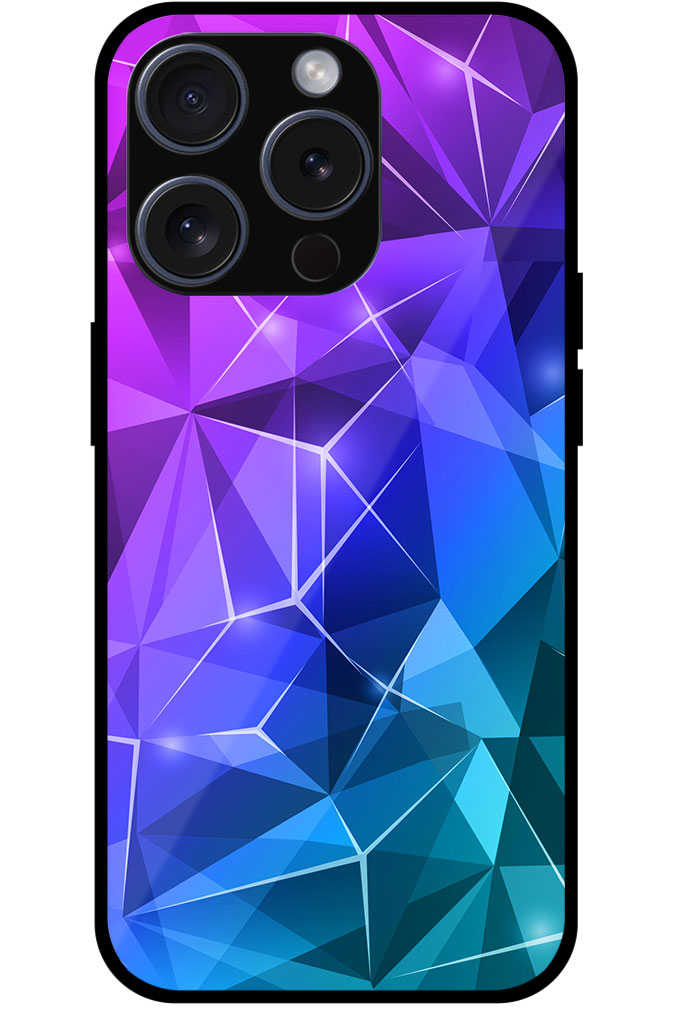 Flawless Colorful Crystal Design Metal TPU Printed Case
