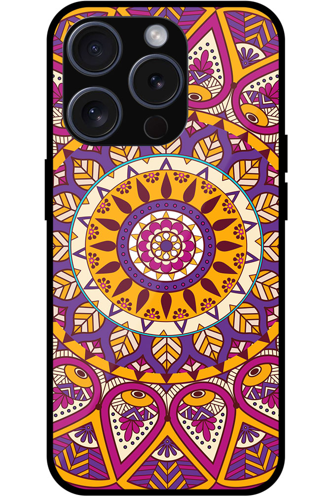 Mandala Artform Rangoli Pattern Metal TPU Printed Case