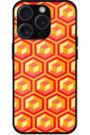 Honeycomb 3D Cube Geometric Pattern Metal TPU Printed Case
