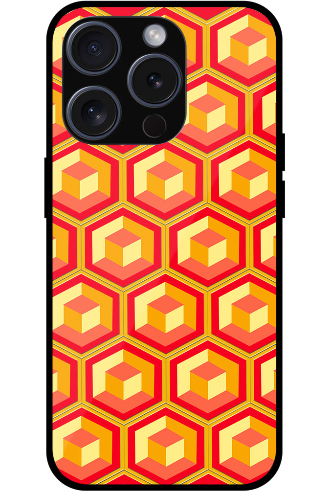 Honeycomb 3D Cube Geometric Pattern Metal TPU Printed Case