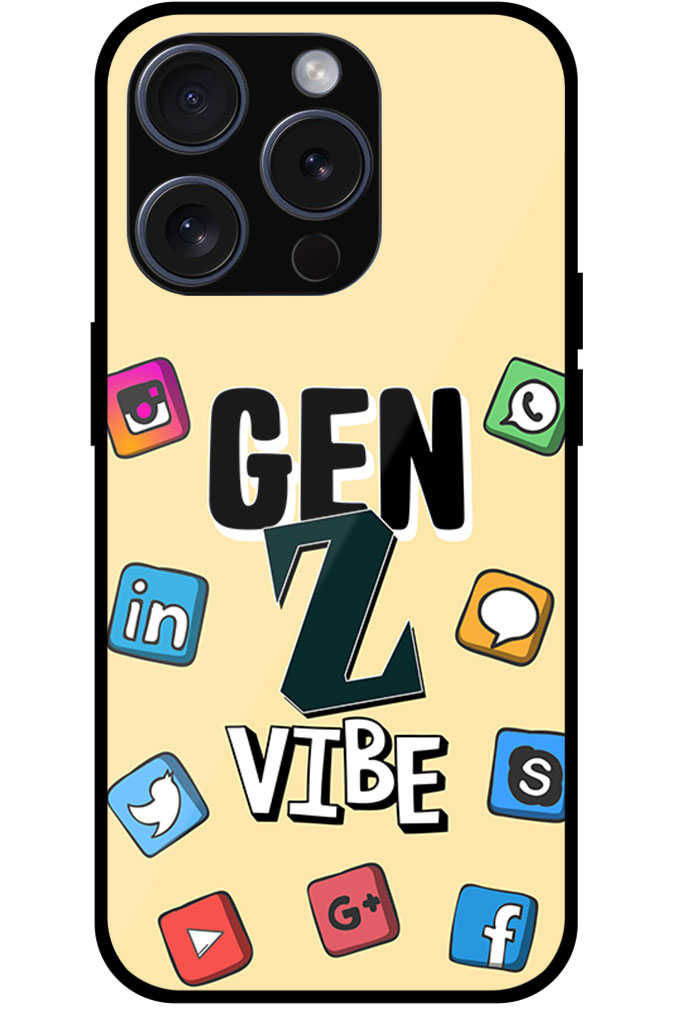Gen Z Vibe Socialmedia Graphic Illustration Metal TPU Printed Case