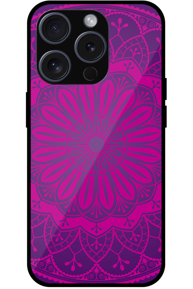 Circular Flower Mandala Design Metal TPU Printed Case