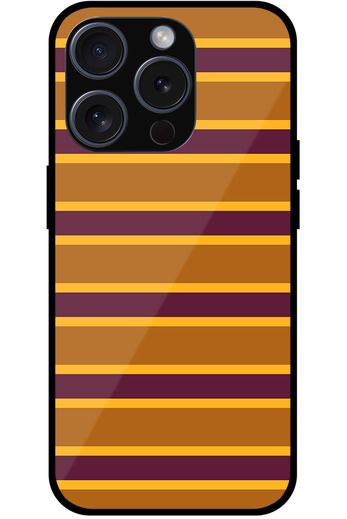 Gold Foil Stripe Pattern Metal TPU Printed Case