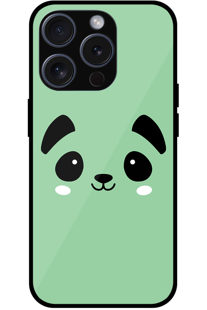 Cute Panda Face Artwork Metal TPU Printed Case