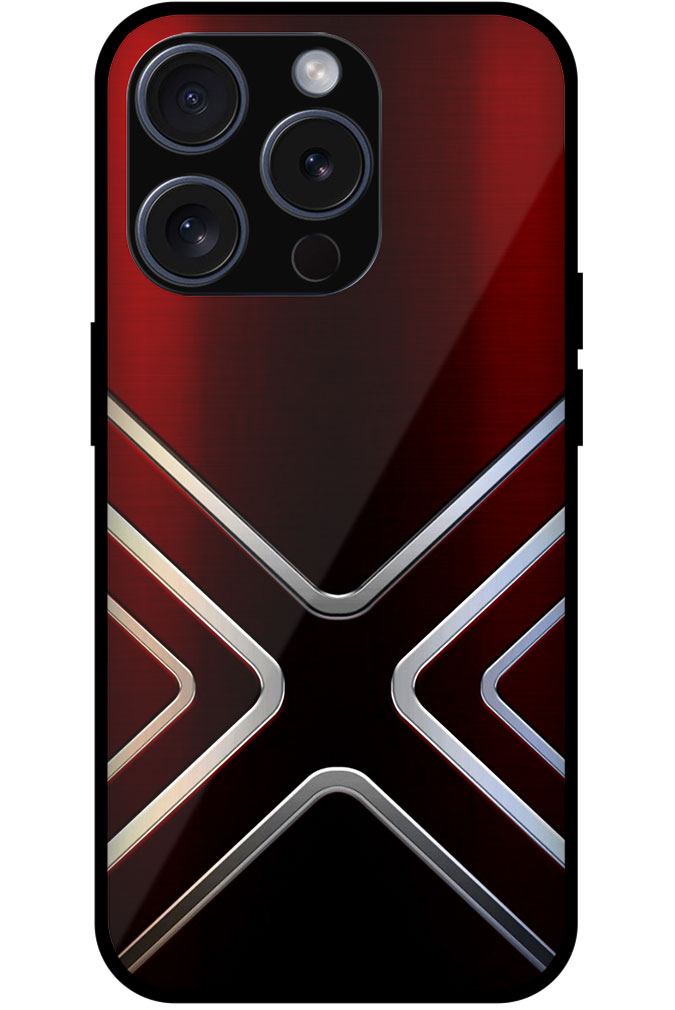 Steel Grey Alphabet X Metal TPU Printed Case