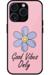 Good Vibes Daisy Flower Illustration Metal TPU Printed Case
