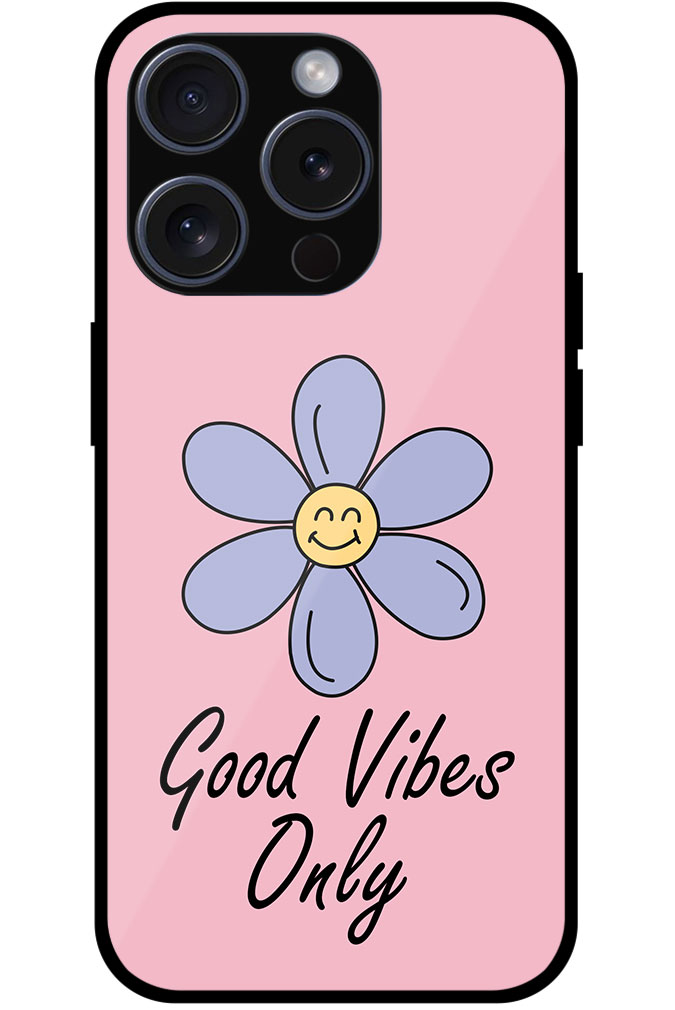 Good Vibes Daisy Flower Illustration Metal TPU Printed Case
