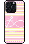Anchor Heart Stripe Pattern Metal TPU Printed Case