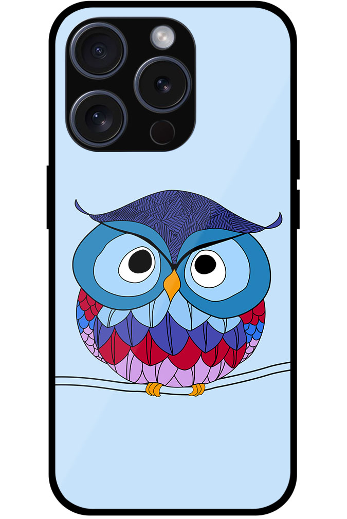Adorable Owl Illustration Metal TPU Printed Case