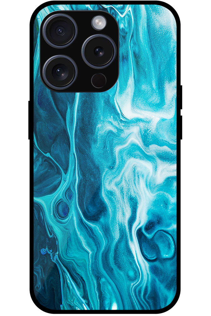 Abstract Fluid Marble Artwork Metal TPU Printed Case