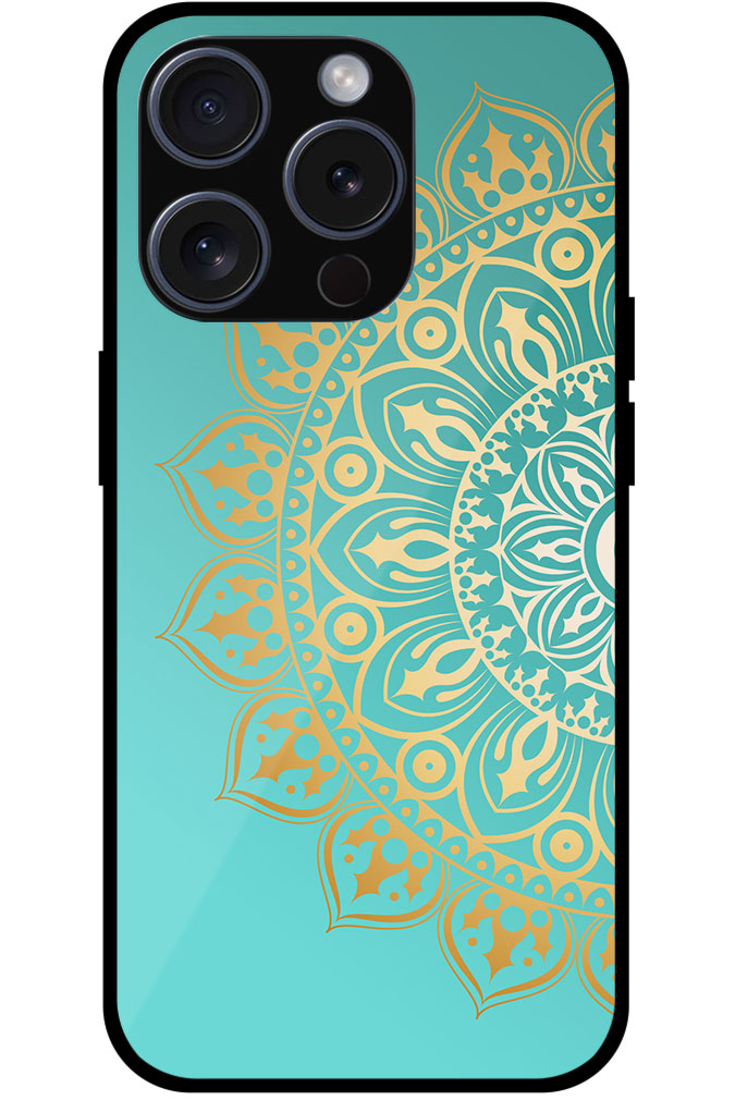 Abstract Golden Mandala Artwork Metal TPU Printed Case