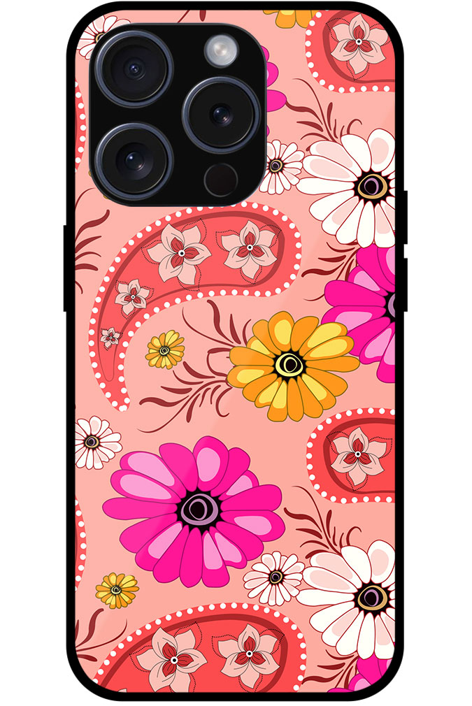 Daisy Flower Vector Illustration Metal TPU Printed Case