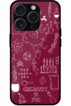 Hand Drawn Chemistry Illustration Metal TPU Printed Case