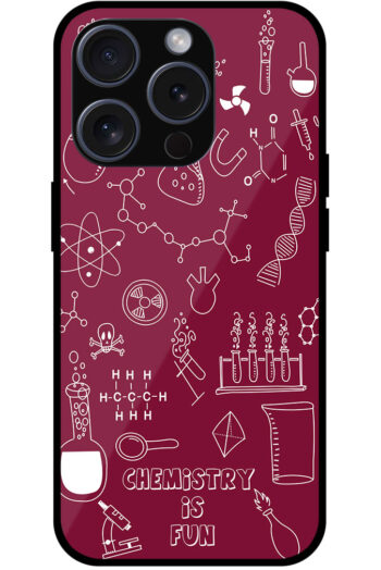 Hand Drawn Chemistry Illustration Metal TPU Printed Case