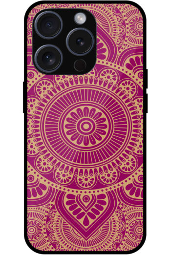 Elegant Gold Mandala Design Metal TPU Printed Case