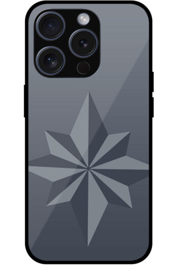 Geometric Octagram Star Design Metal TPU Printed Case