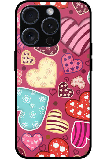 Pretty Heart Collection Metal TPU Printed Case