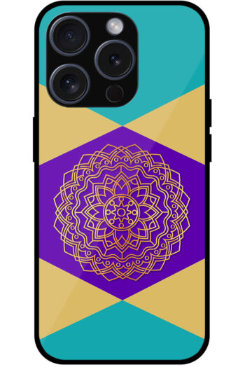 Decorative Metallic Gold Flower Design Metal TPU Printed Case