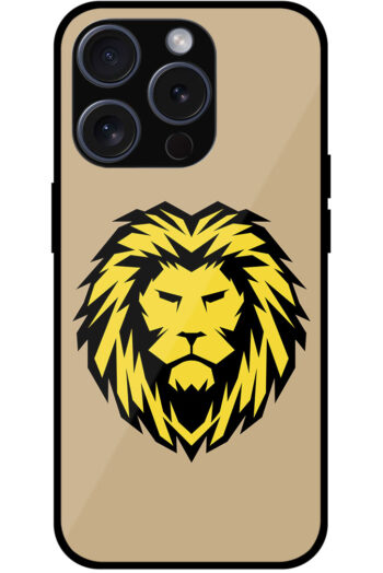 Bold Lion Face Vectorart Metal TPU Printed Case
